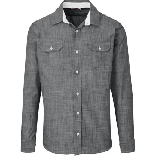 Mens Long Sleeve Windsor Shirt Grey